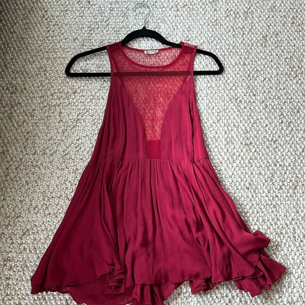Free people burgundy tank